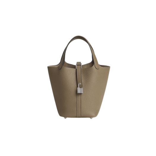 Hermes Picotin Lock 18 Bag Clemence & Palladium Beige Marfa