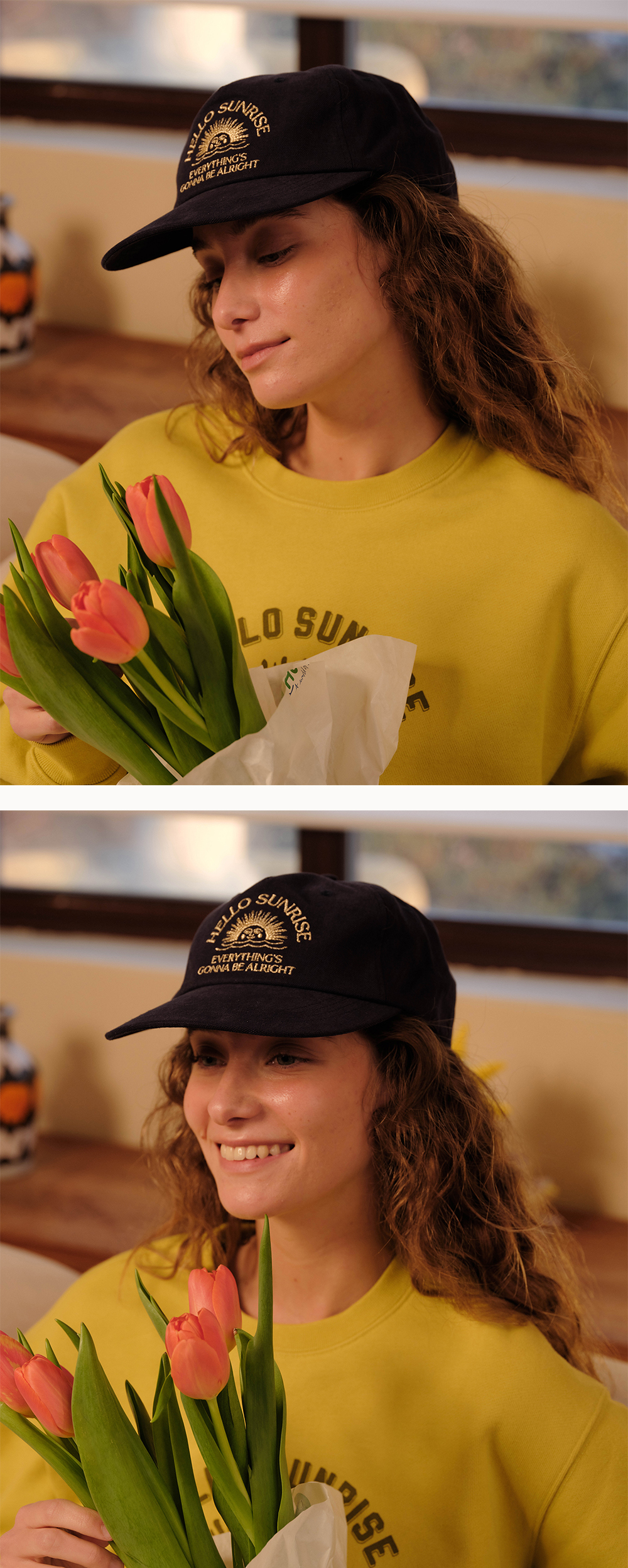 キャップ HELLO SUNRISE HS Arch Logo 5Panel CapGolden Olive HS42CA003G HELLO SUNRISE HS Arch Logo 5Panel Cap 