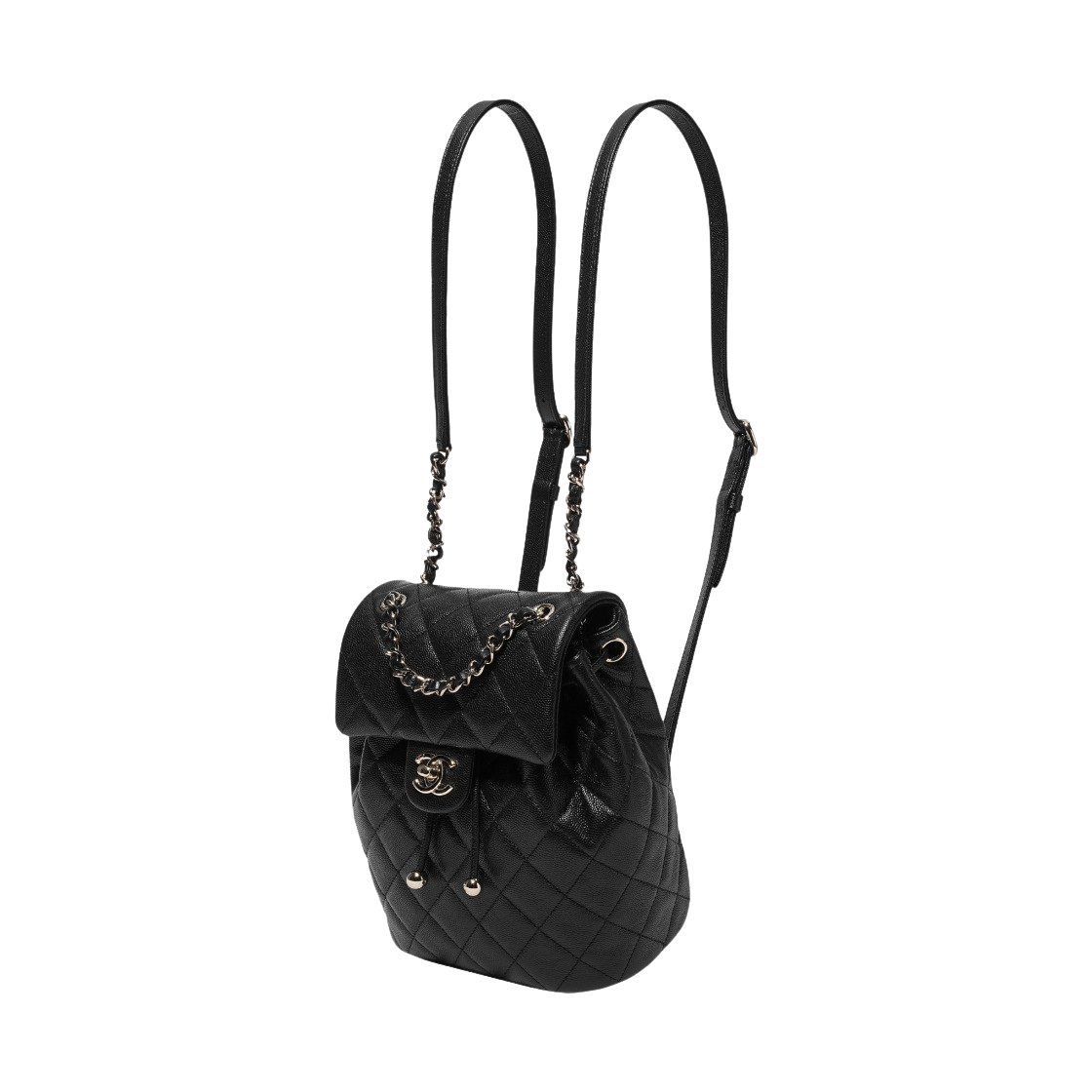AS4058-B10876-94305 Chanel Backpack Shiny Grained Calfskin & Gold Black - #3