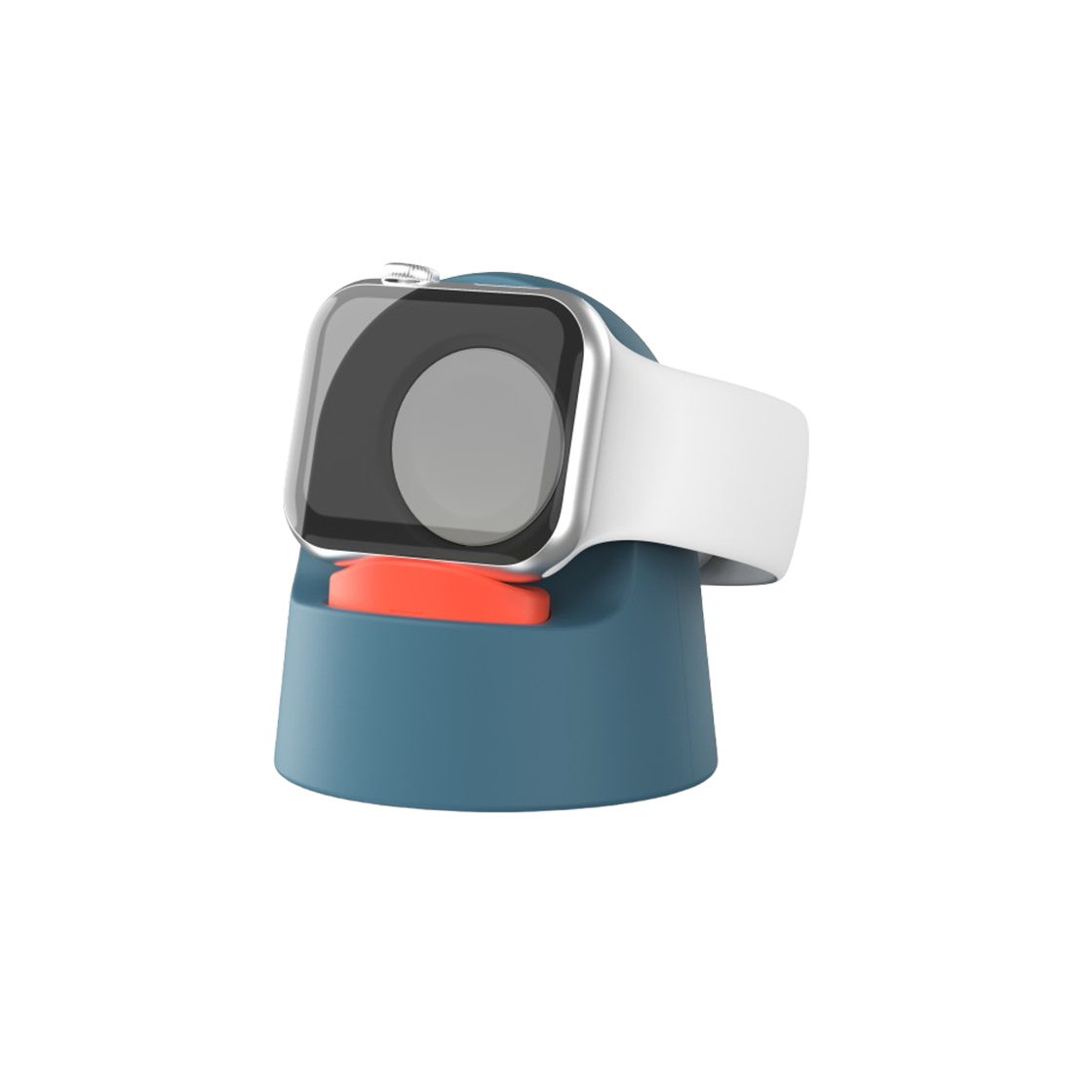 신지모루 애플워치 충전 거치대 실리콘 케이스 11/10/9/8/7/6/SE/3/2세대 울트라 3/2 충전기 커버 블루(SINJIMORU Apple Watch Charging Stand Silicone Case 11/10/9/8/7/6/SE/3/2 Ultra 3/2 Charger Cover Blue)