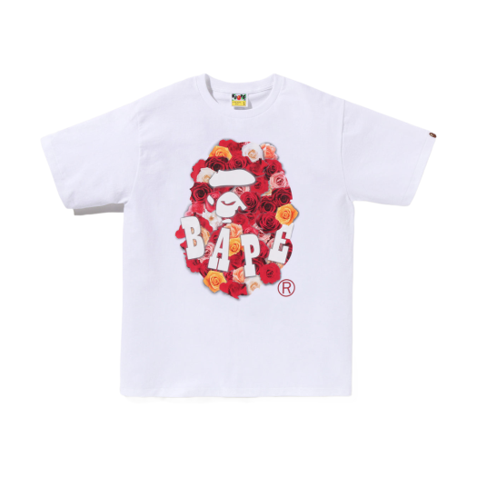 BAPE Rose Ape Head T-Shirt White