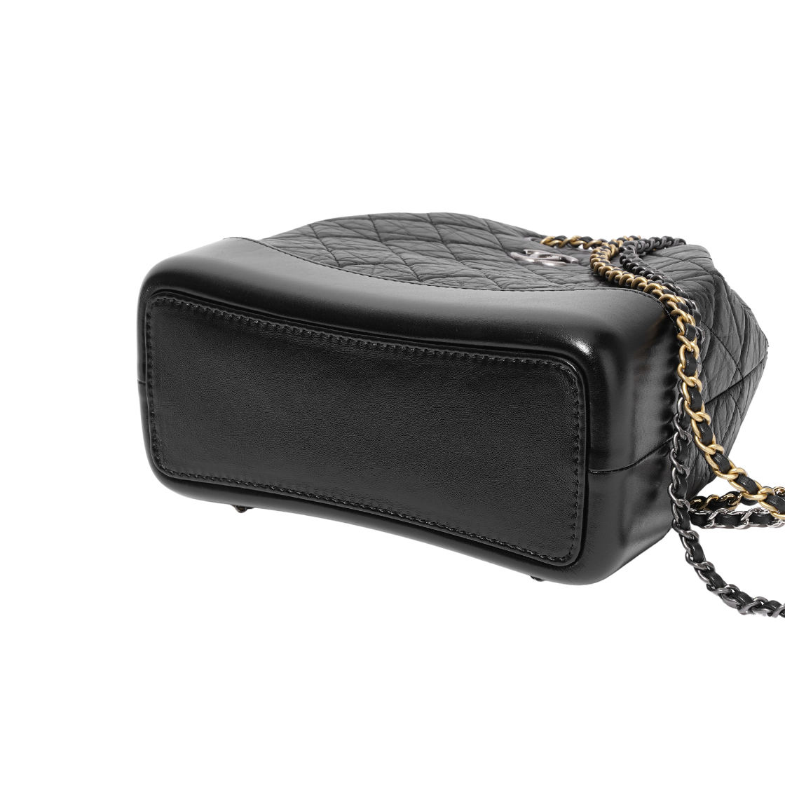 A94485-Y61477-94305 Chanel Small Gabrielle Backpack Aged Calfskin & Gold Silver Black - #7