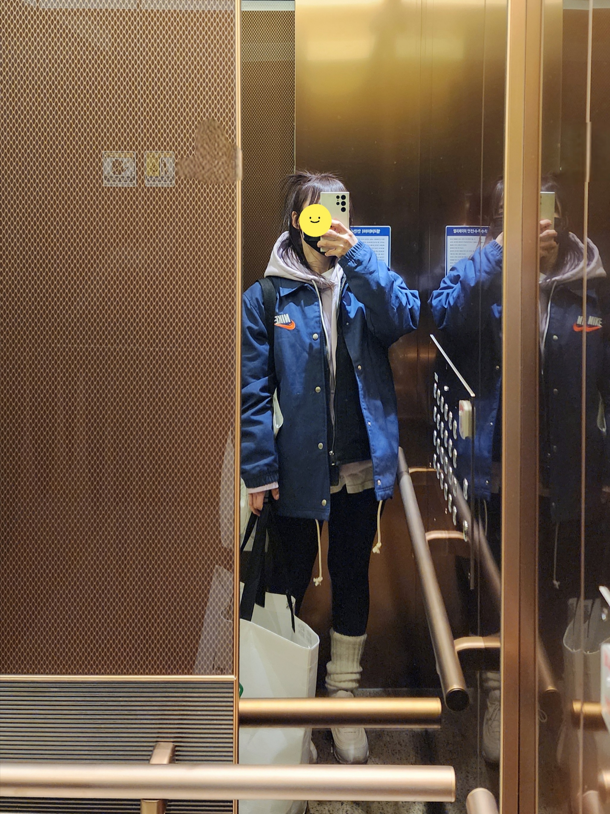 Nike NSW Trend WC 1 Jacket Midnight Navy - Asia, Nike Life Padded Vest Black - Asia 착용 스타일