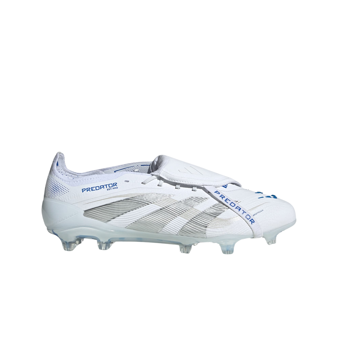 아디다스 프레데터 엘리트 폴드오버 텅 FG 클리츠 클라우드 화이트 실버 메탈릭(Adidas Predator Elite Foldover Tongue FG Cleats Cloud White Silver Metallic) - 1