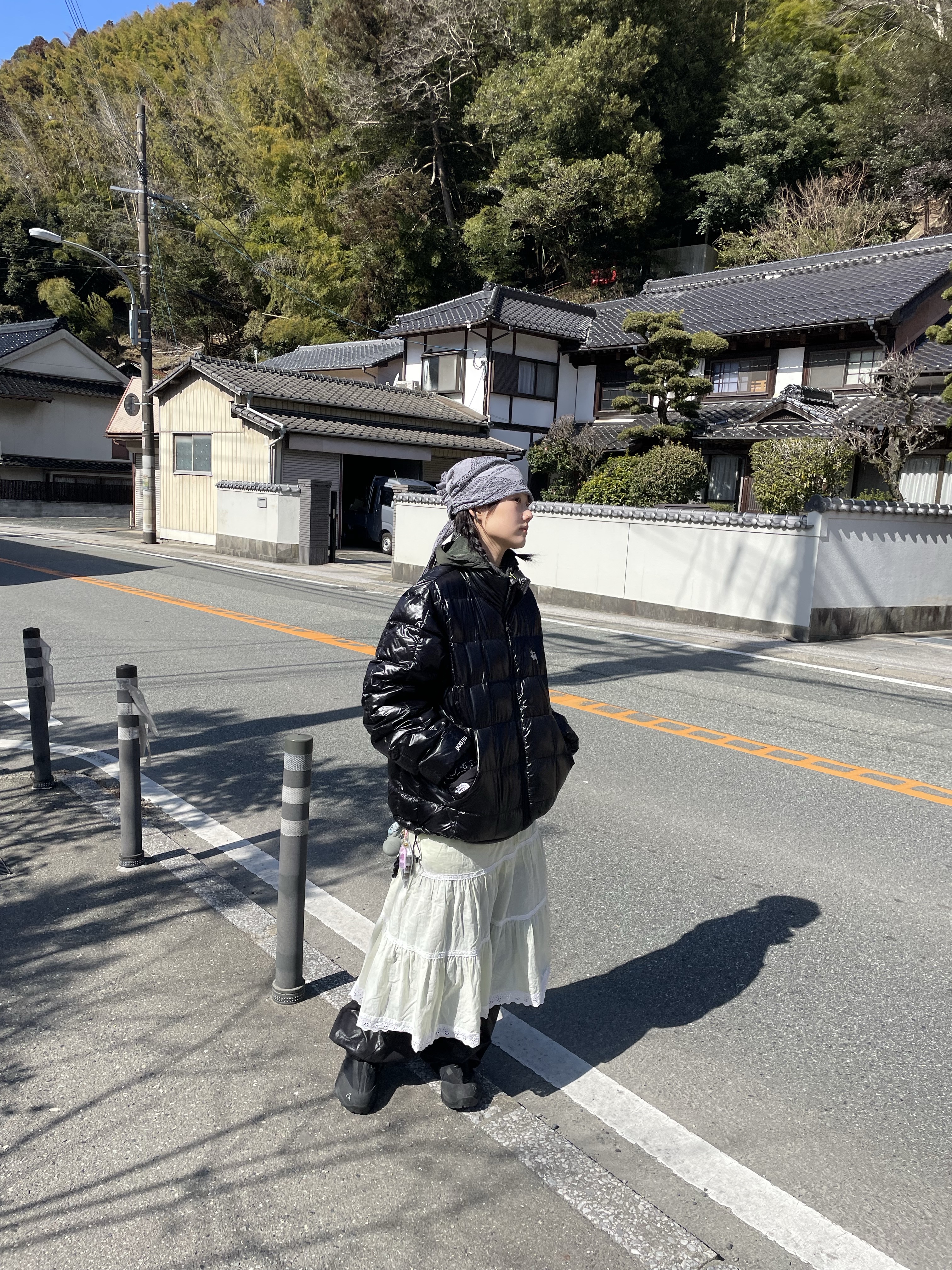 Roa Hiking Teri Black, Stussy Midweight Puffer Black 착용 스타일 - 4