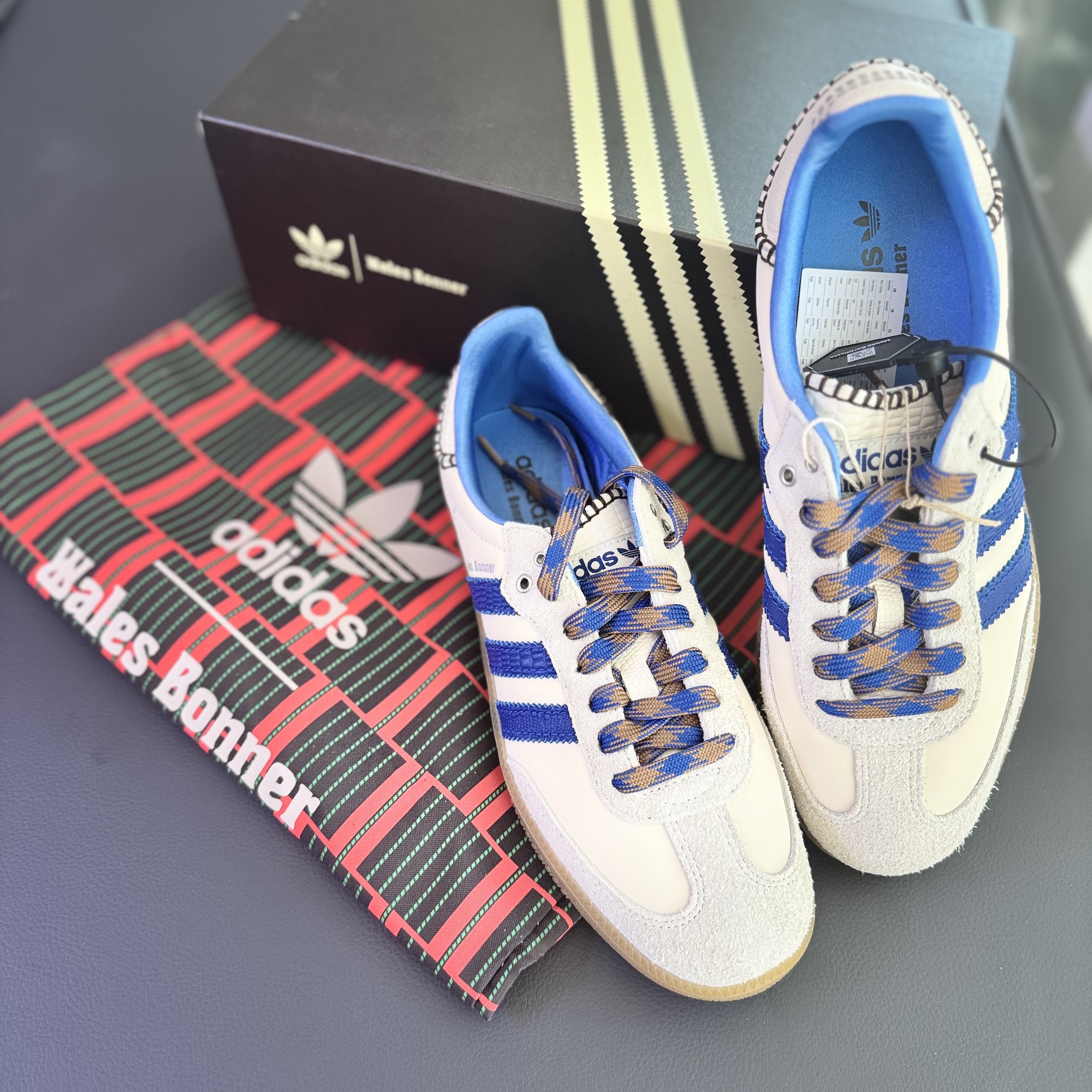 Adidas x Wales Bonner Samba Wonder Clay Royal Blue 착용 스타일