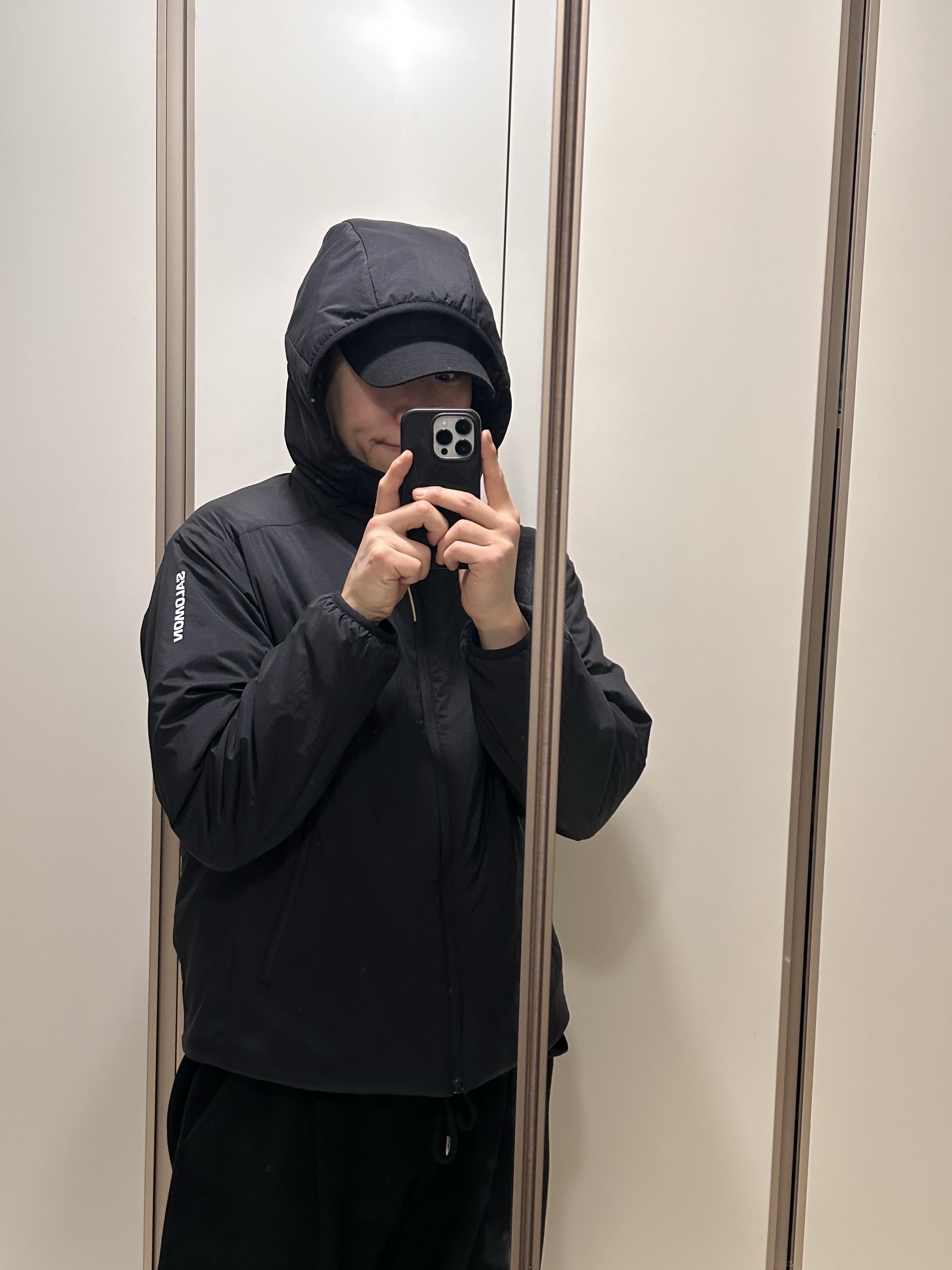 Salomon Modisay Jacket Black, VERUTUM BC002N Original Edition The Black 착용 스타일 - 1