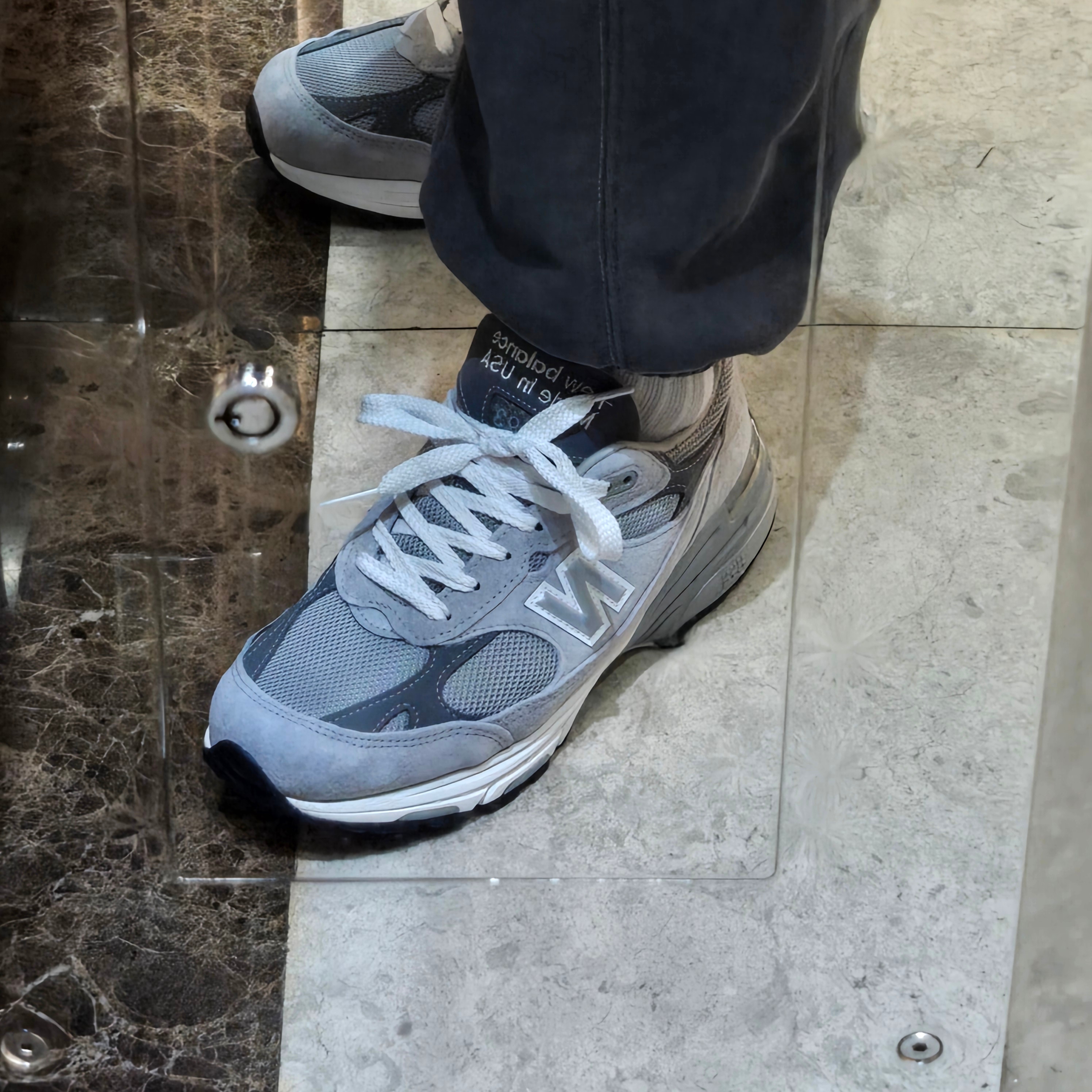 New Balance 993 Made in USA Grey - D Standard 착용 스타일