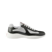 Prada Patent Leather and Technical Fabric Prada America's Cup Sneakers Anthracite Gray Silver