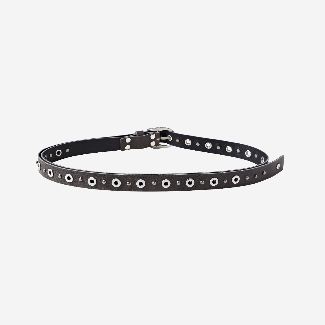 베이컨트 아카이브 린킨 스키니 아일렛 벨트 블랙(Vacant Archive Linkin Skinny Eyelet Belt Black) - 2