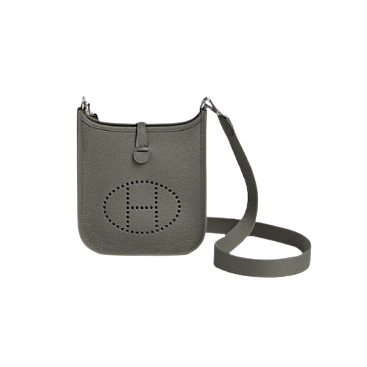 Hermes Evelyne 16 Amazone Bag Clemence & Palladium Gris Meyer Gris Meyer