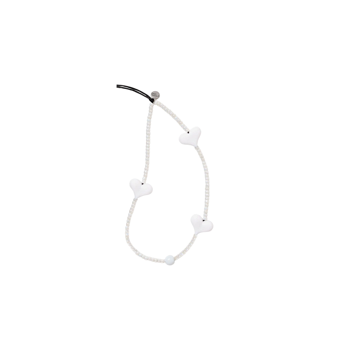 STRING TING Snow Candy Love Heart Wristlet Phone Strap
