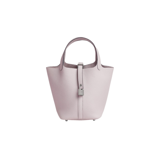 Hermes Picotin Lock 18 Bag Clemence & Palladium Mauve Pale