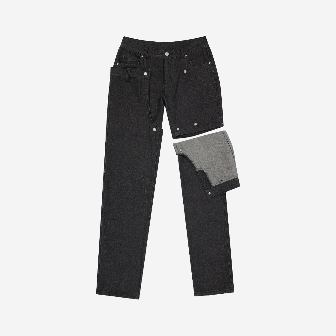 ◆ojos◆ Detachable Button Denim Pants Beige 25SS-PT01-BG 오호스 디테처블 버튼 데님 팬츠 블랙 | OJOS | KREAM
