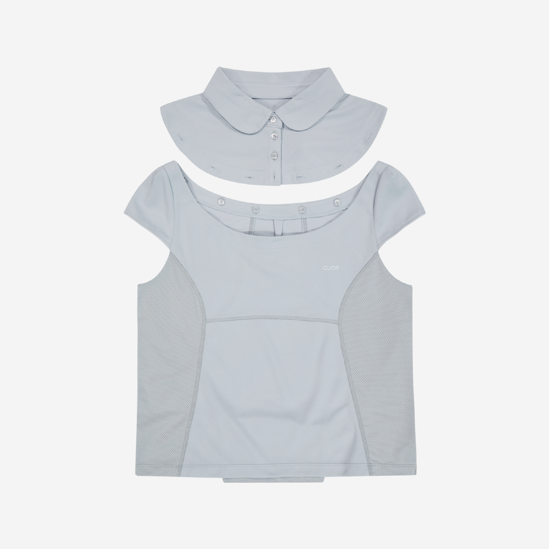 Tシャツ・カットソー OJOS : 25SS / Detachable Collar T-shirt (3colors) 오호스 디테처블 카라 티셔츠 그레이 | OJOS | KREAM