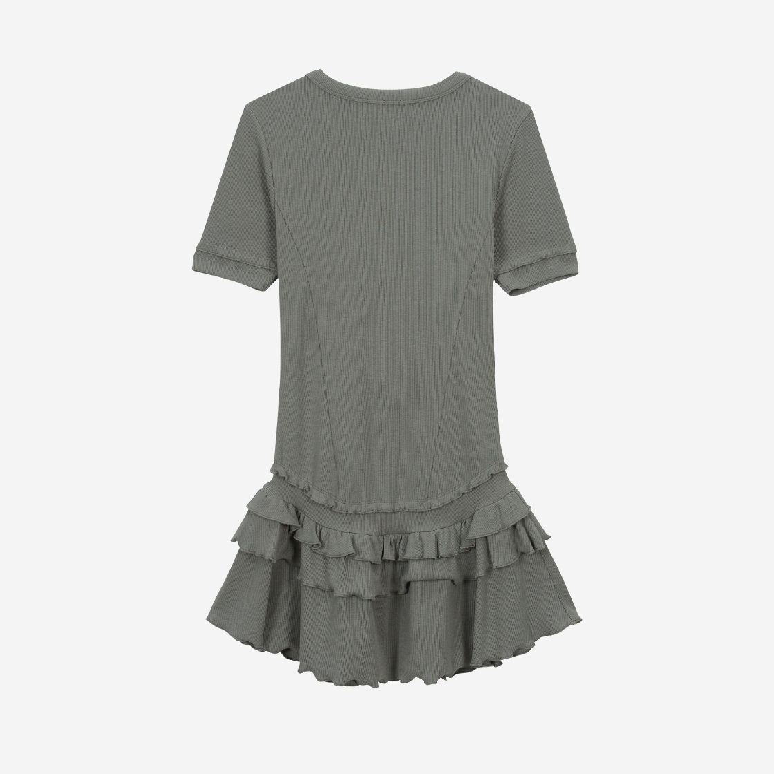 베이컨트 아카이브 포니아 프릴 레이어드 원피스 라이트 카키(Vacant Archive Ponia Prill Layered Onepiece Light Khaki) - 2