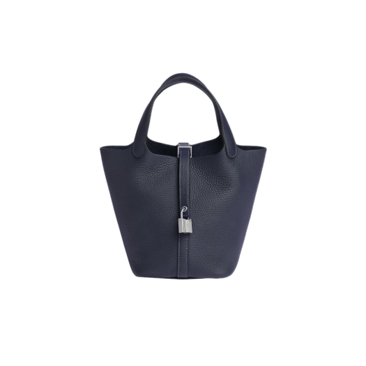 Hermes Picotin Lock 18 Bag Clemence & Palladium Bleu Nuit