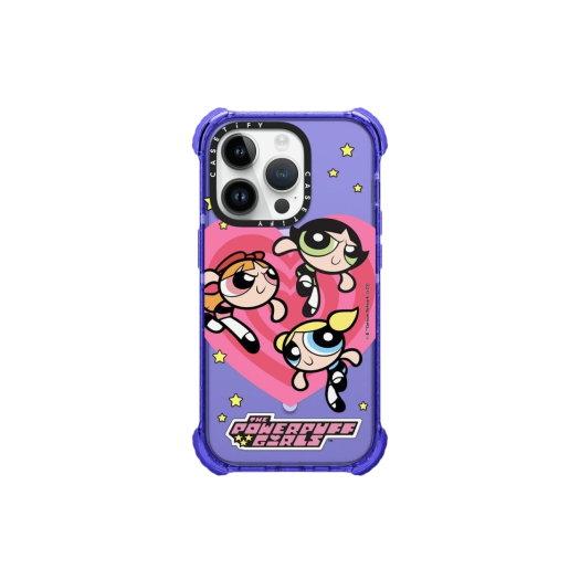 Casetify x The Powerpuff Girls iPhone Heart Magsafe Ultra Impact Case Sheer Peri Purple