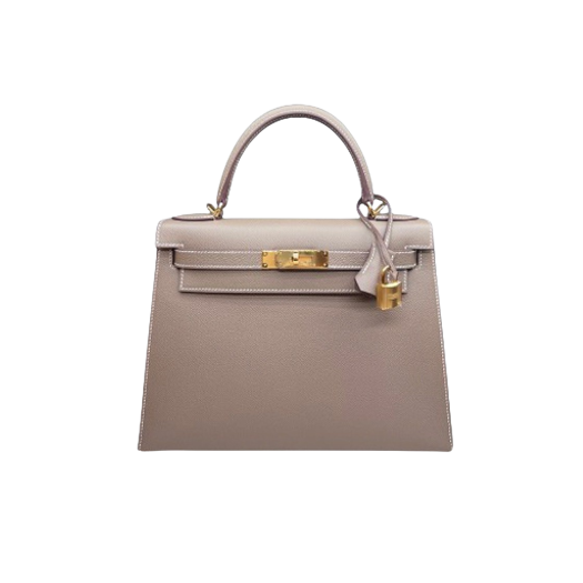 Hermes Kelly 28 Bag Sellier Epsom & Gold Etoupe