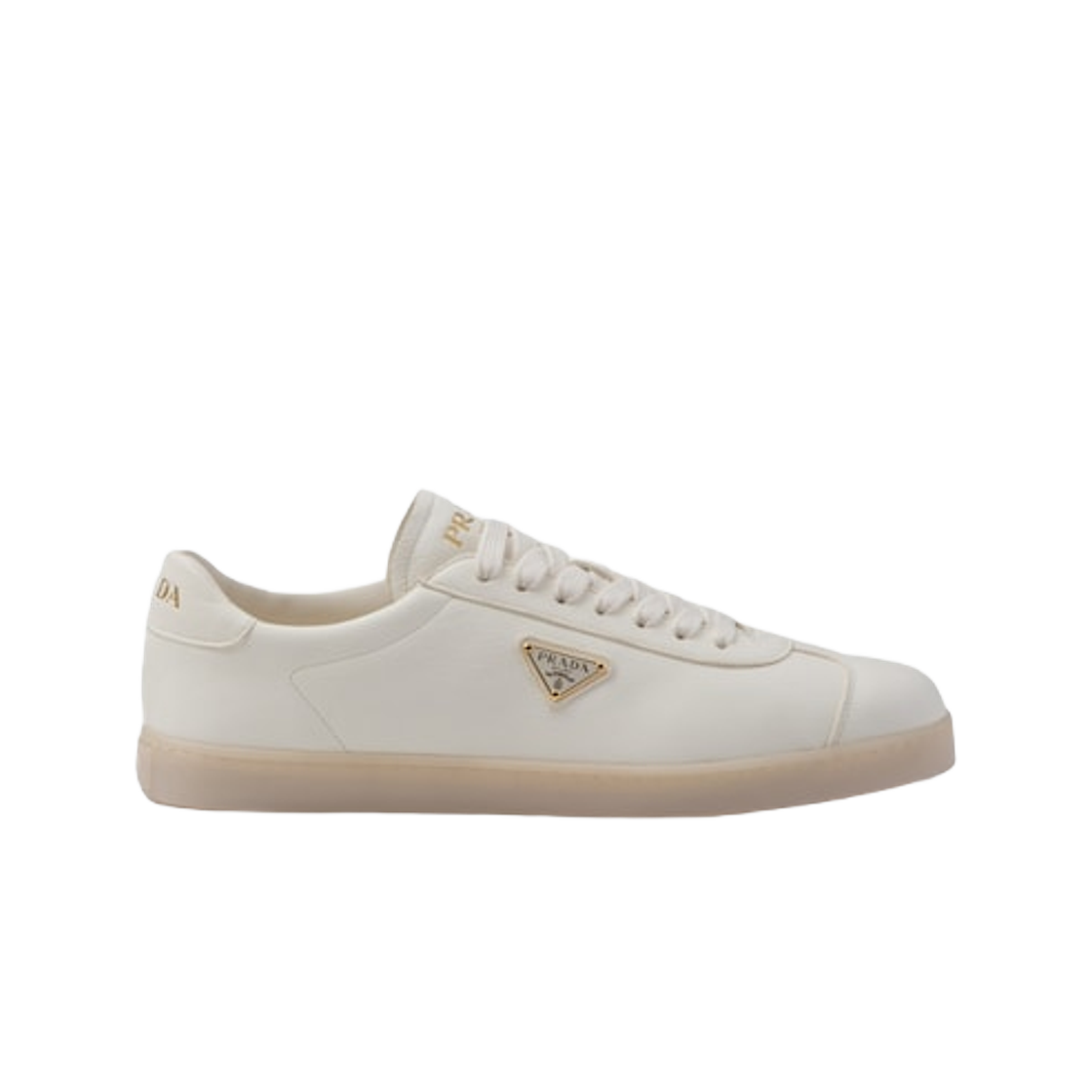 2EE394-013-F0304 Prada Lane Leather Sneakers Ivory