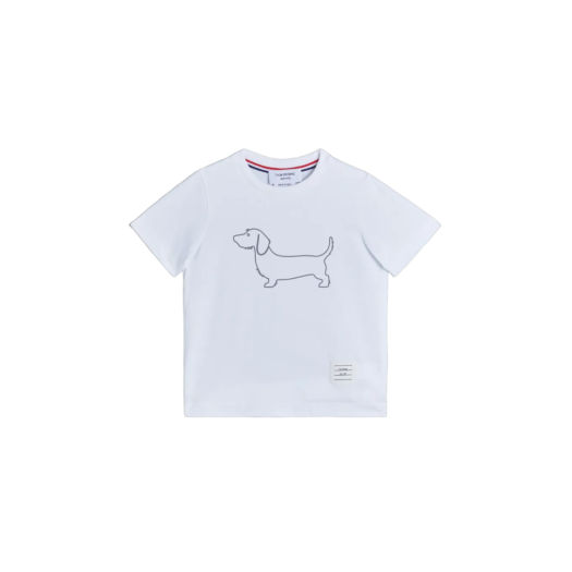 (Kids) Thom Browne Cotton Hector T-Shirt White