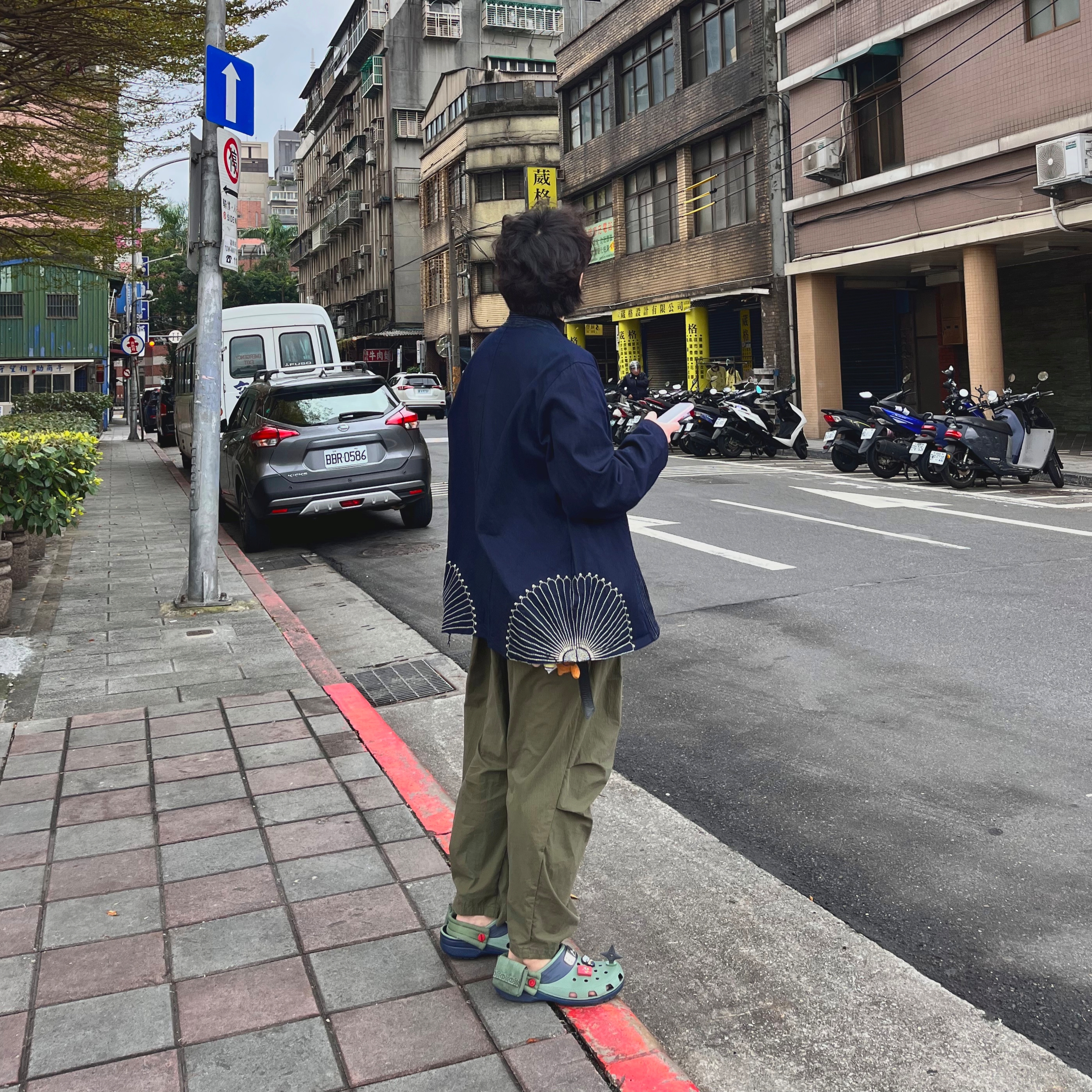 Kapital 8 oz. IDG x IDG Denim Kakashi Shirt Furoshiki Embroidery Indigo 착용 스타일 - 2