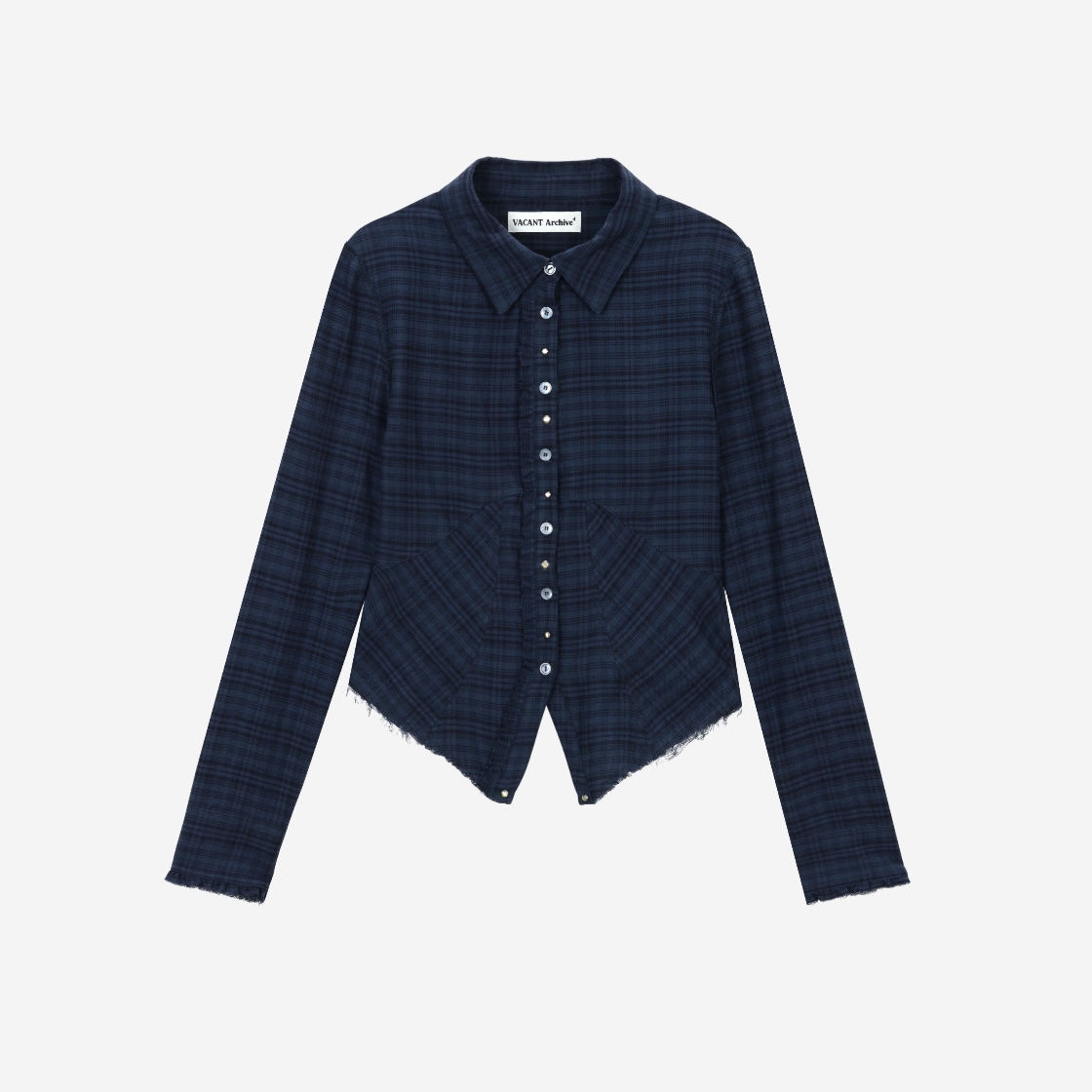 베이컨트 아카이브 하디 피티드 체크 셔츠 네이비(Vacant Archive Hadi Fitted Check Shirt Navy) - 2