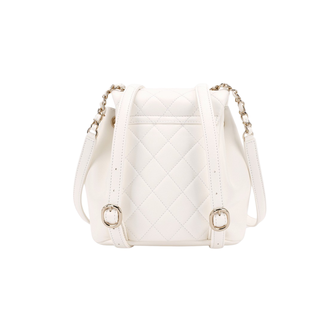AS2908-B08609-10601 Chanel Small Backpack Lambskin & Gold White - #2