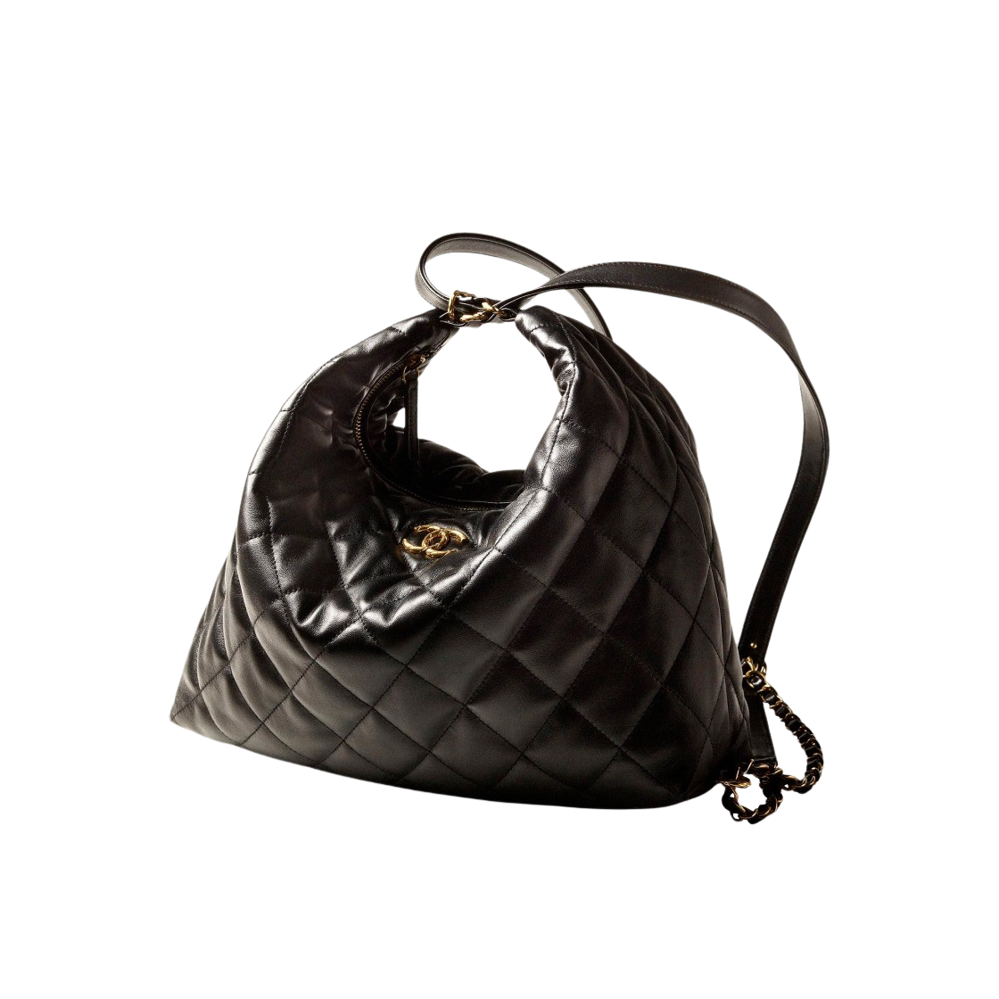 AS3488-B08857-94305 Chanel Maxi Hobo Bag Lambskin & Gold Black - #2