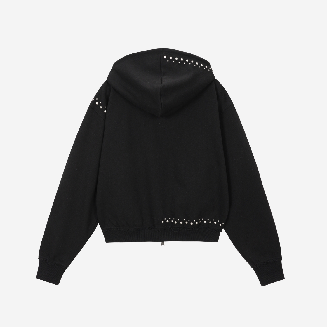 トップス VACANT Archive NOAH STUD HOOD ZIP-UP 베이컨트 아카이브 노아 스터드 후드 집업 블랙 | VACANT