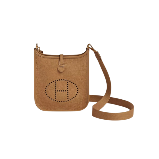 Hermes Evelyne 16 Amazone Bag Clemence & Gold Biscuit Camel