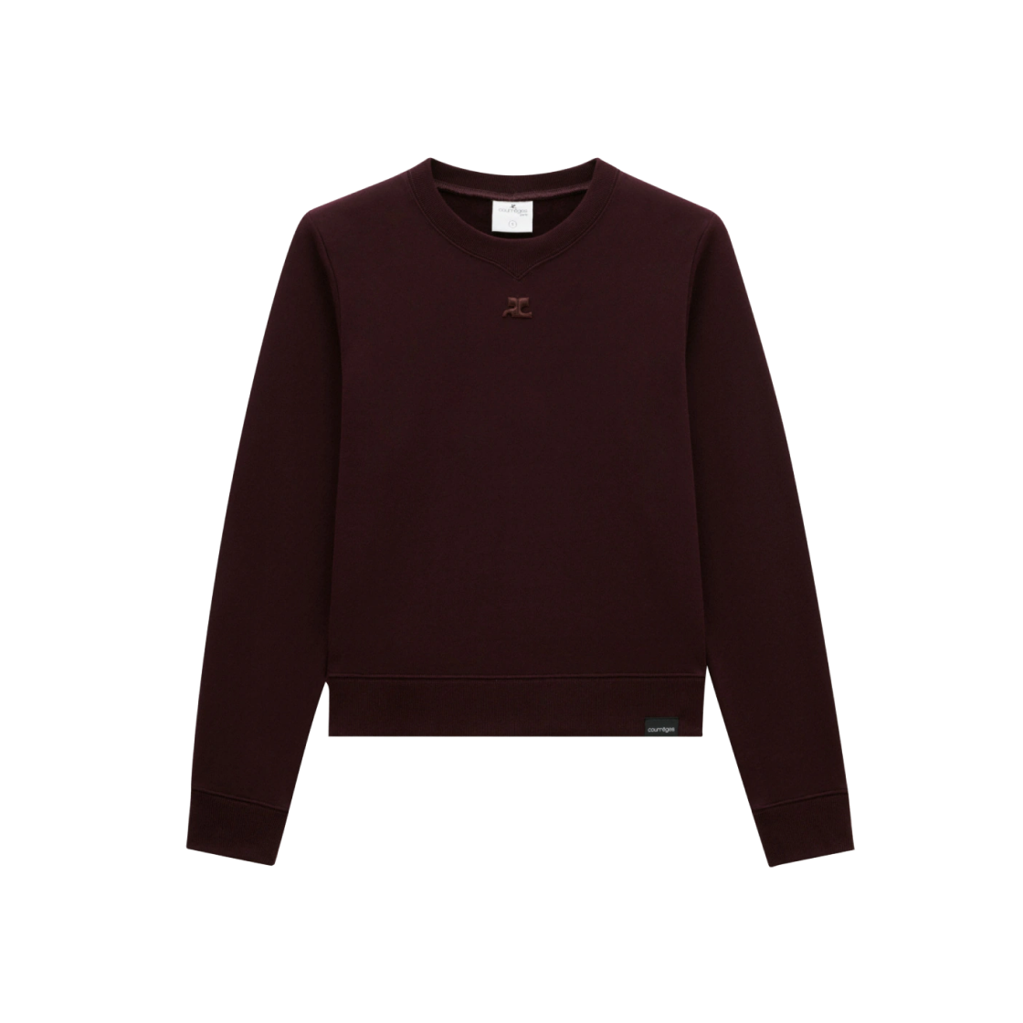 422JSW003JS00444010 (W) Courreges Classic Sweatshirt Dark Burgundy - 대표 이미지 #1