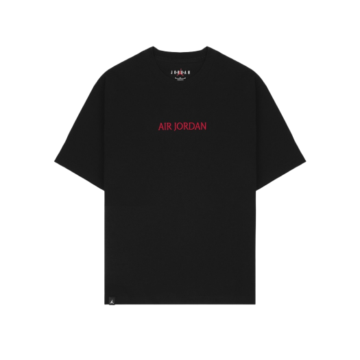 Jordan Wordmark T-Shirt Black Gym Red - Asia