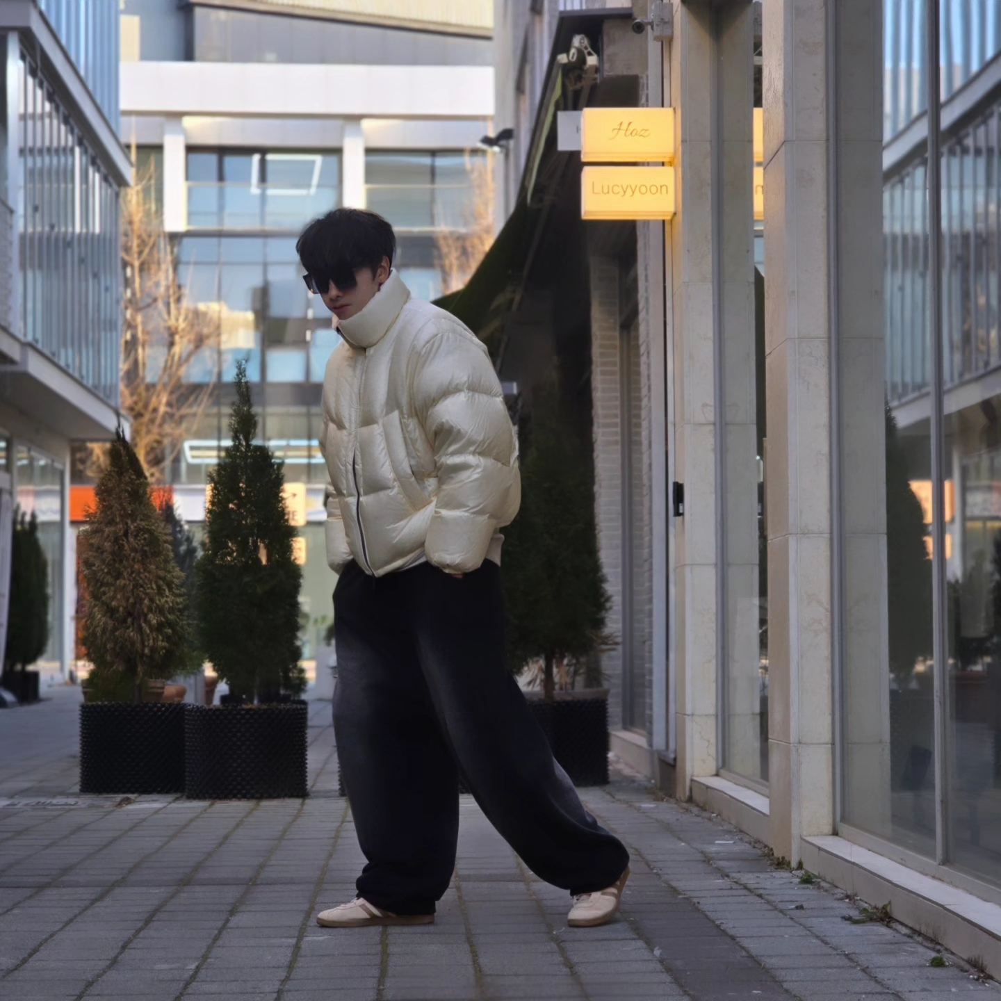 Adidas Stadt Magic Beige 착용 스타일 - 4