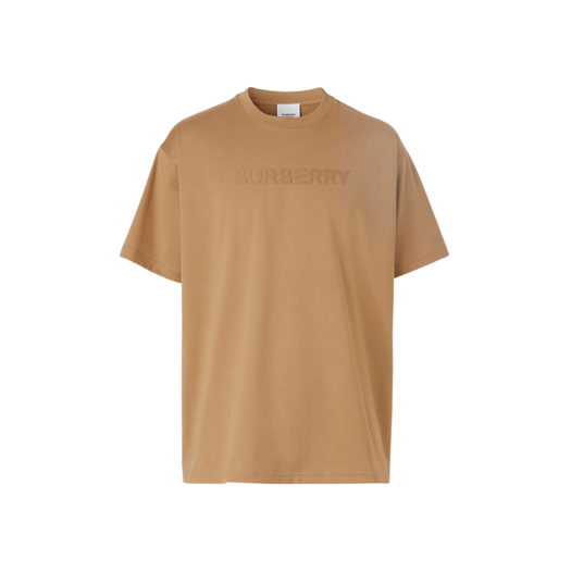 Burberry Logo Print T-Shirt Camel