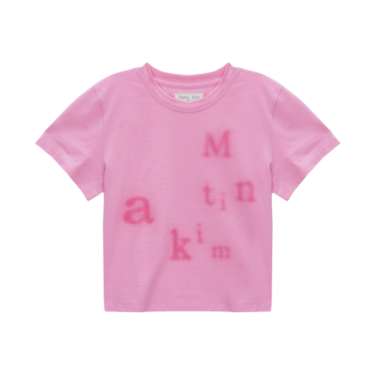 ★Matin Kim★ PIGMENT CUT OUT LOGO CROP TOP IN SMOKE PINK MK PIGMENT CUT OUT LOGO CROP TOP IN SMOKE PINK – Matin Kim