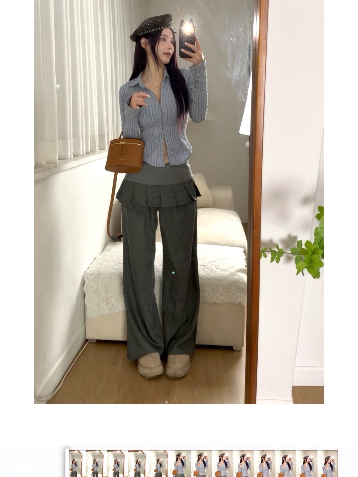 (W) UGG Tazz Slipper Sand 착용 스타일 - 2