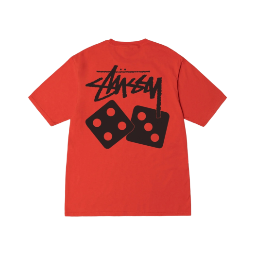 Stussy Dice Pigment Dyed T-Shirt Tomato 2023