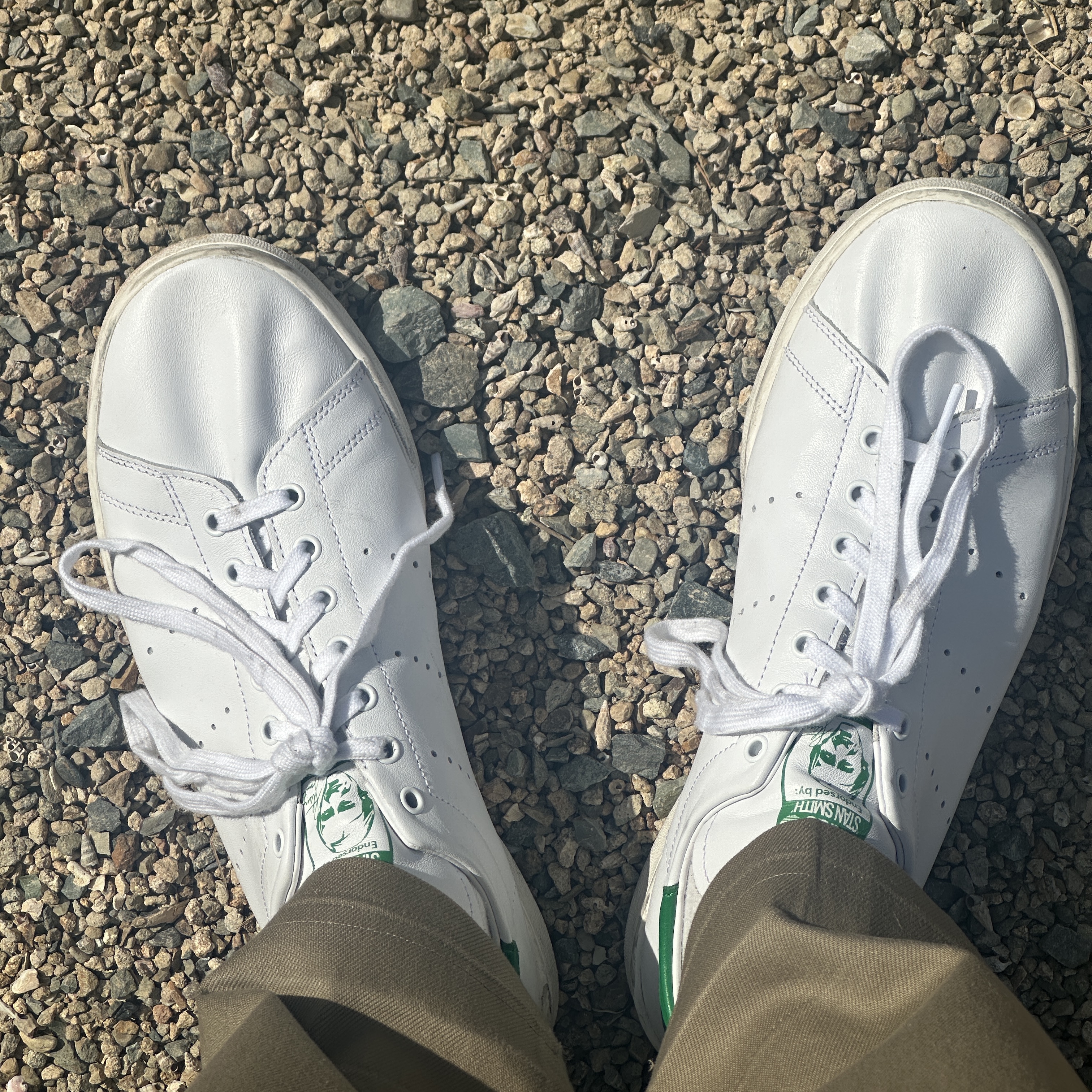Adidas Stan Smith Decon Cloud White Green 착용 스타일