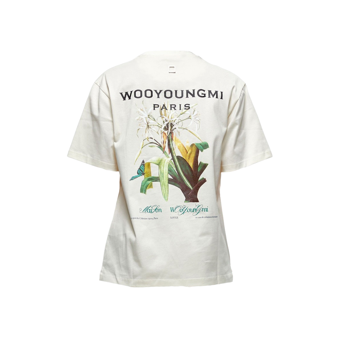 M231TS48702I (W) Wooyoungmi Flower Print Back Logo T-Shirt Ivory - 23SS - 대표 이미지 #1