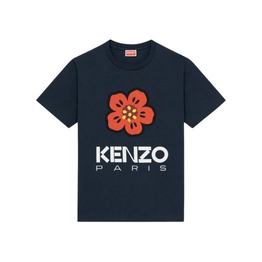 (W) Kenzo Boke Flower Loose T-Shirt Midnight Blue