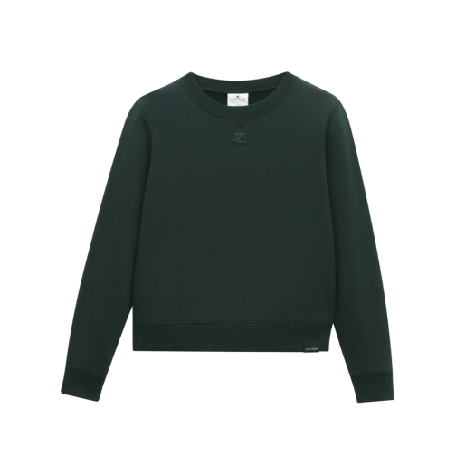 (W) Courreges Long Sleeve Sweater Dark Green