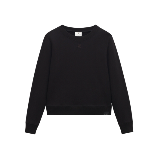 (W) Courreges Long Sleeve Sweater Black