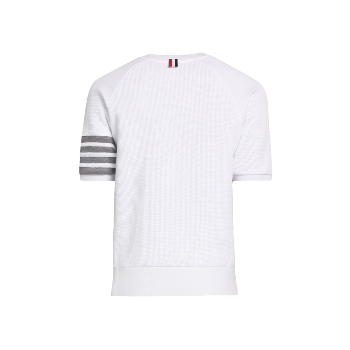 MJT295A-06452-100 Thom Browne Compact Waffle 4-Bar Short Sleeve T-Shirt White - #2