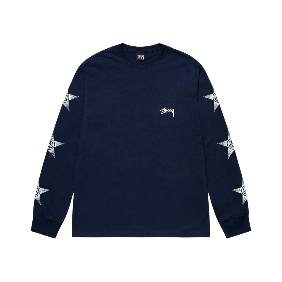 1994887 Stussy Stars LS T-Shirt Navy - 대표 이미지 #1