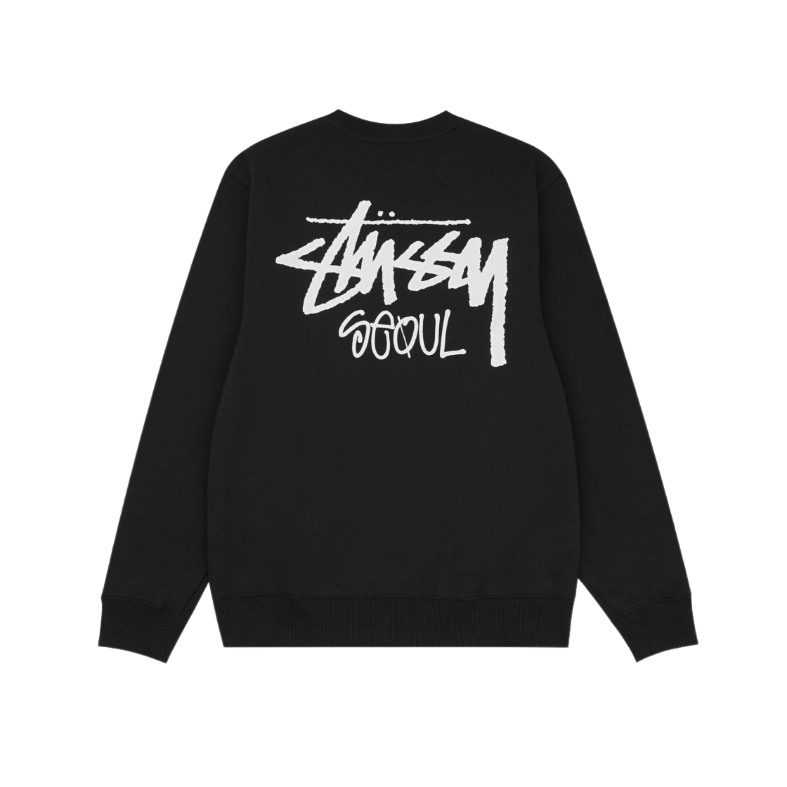 ★韓国の人気★【STUSSY】★Relaxed Smoothstock Cre.w Black★ ☆韓国の人気☆【STUSSY】☆Relaxed Smoothstock Cre.w Black