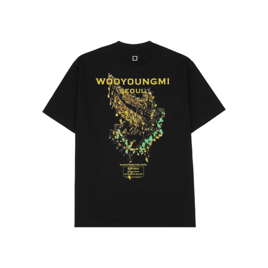 Wooyoungmi Crown Back Logo T-Shirt Black - 23FW