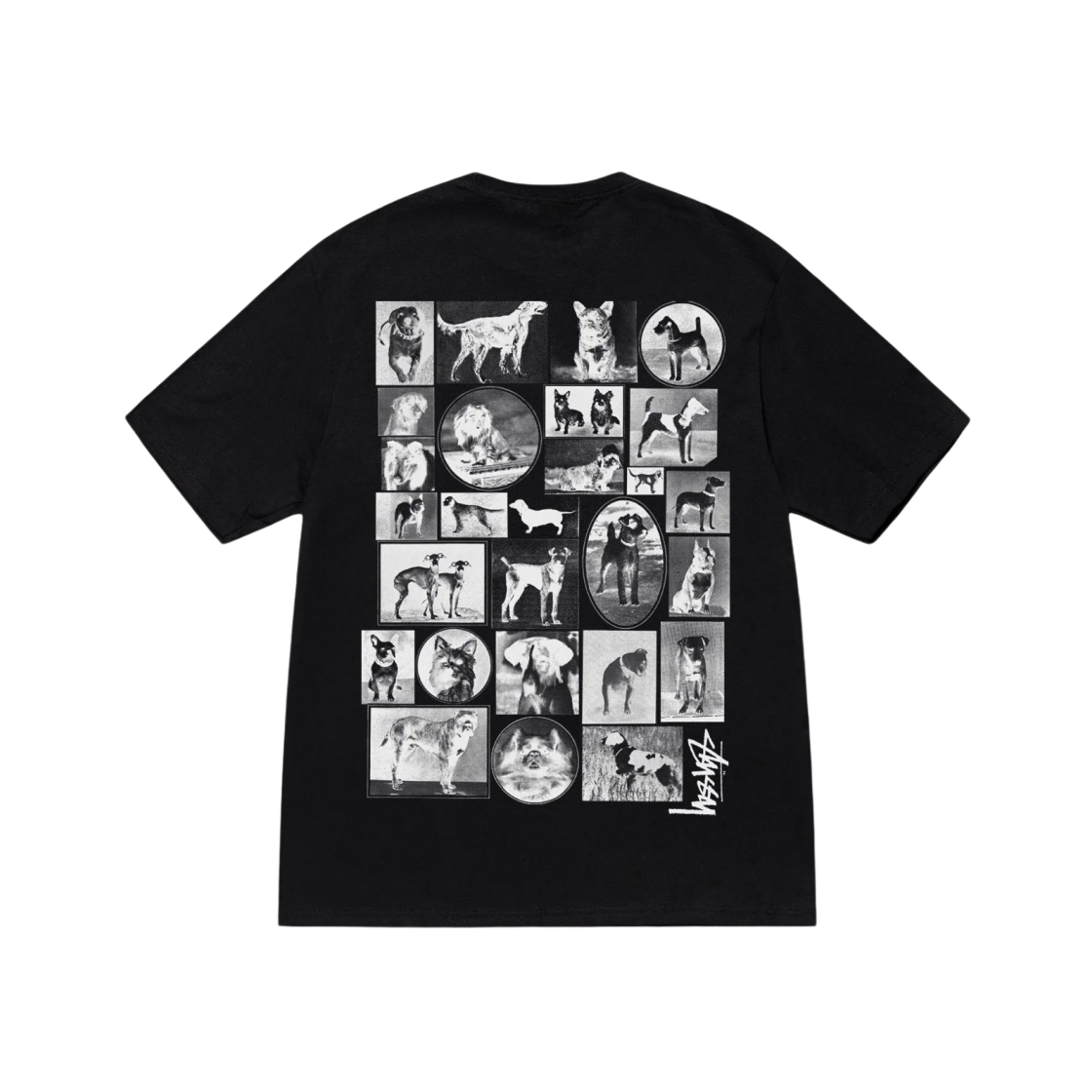 1905017 Stussy Dog Collage T-Shirt Black - 대표 이미지 #1