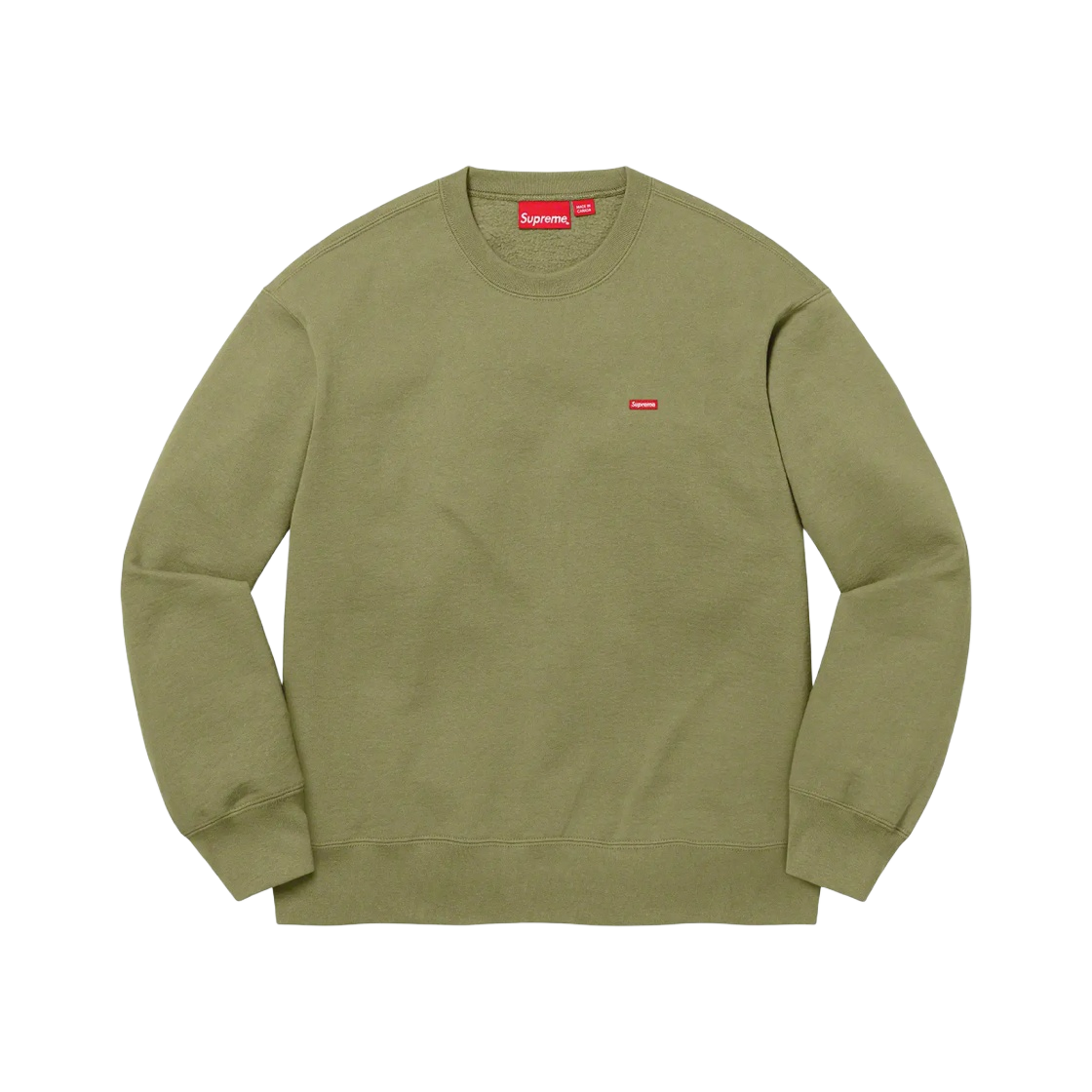 - Supreme Small Box Crewneck Light Olive - 22FW - 대표 이미지 #1