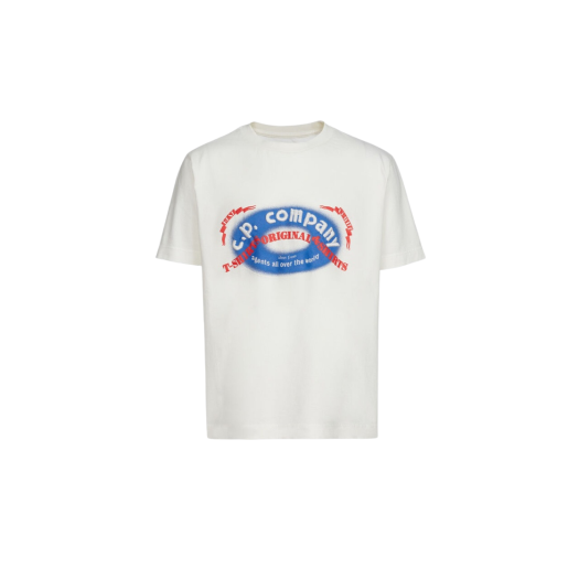 (Kids) C.P. Company U16 30/1 Jersey Graphic Logo T-shirt Gauze White - 23SS